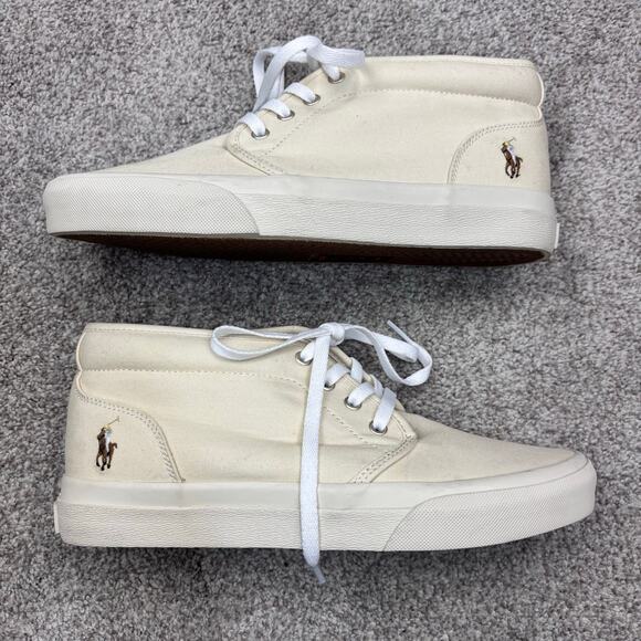 New! Polo Ralph Lauren Keaton Chukka boot sneakers color Ecru size 7.5 - Picture 6 of 9